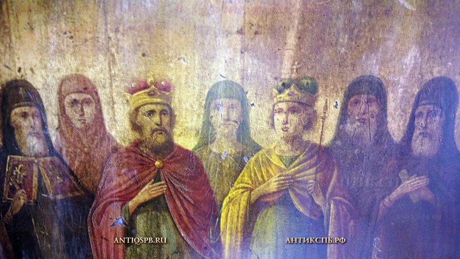 Икона старинная "Святые". Россия. ХIХ век. №21023